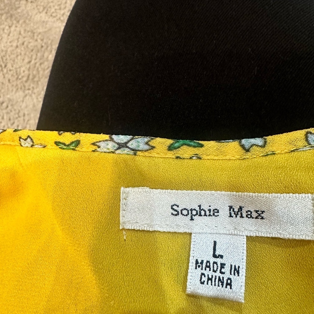 Sophie Max Yellow Dress Size L - Picture 6 of 6